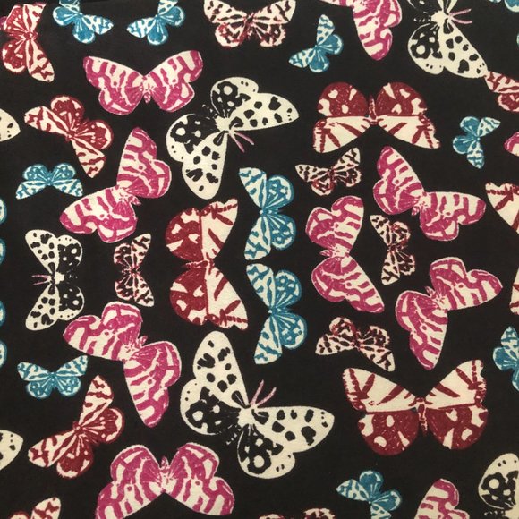 New Look A-line Black Dress with Purple Butterfly Pattern - Picture 7 of 13